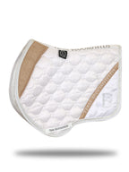 Saddle Pad - White & Sparkle Rose Gold Jump