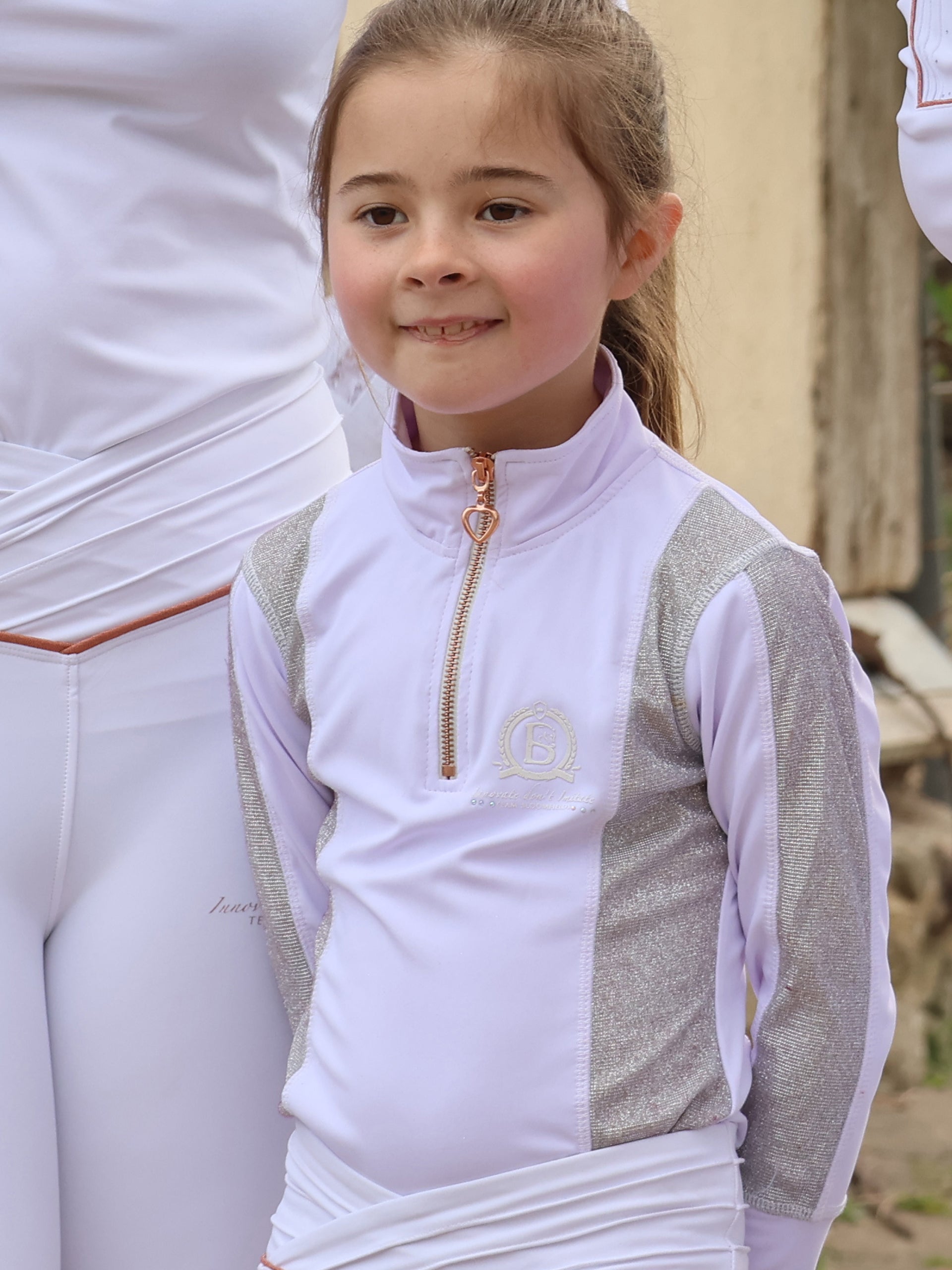 Kids Glimmer White Base Layer With Long Sleeves
