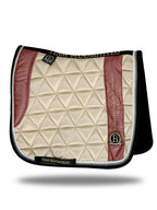 Saddle Pad - Cream With Winter Berry Paisley Dressage