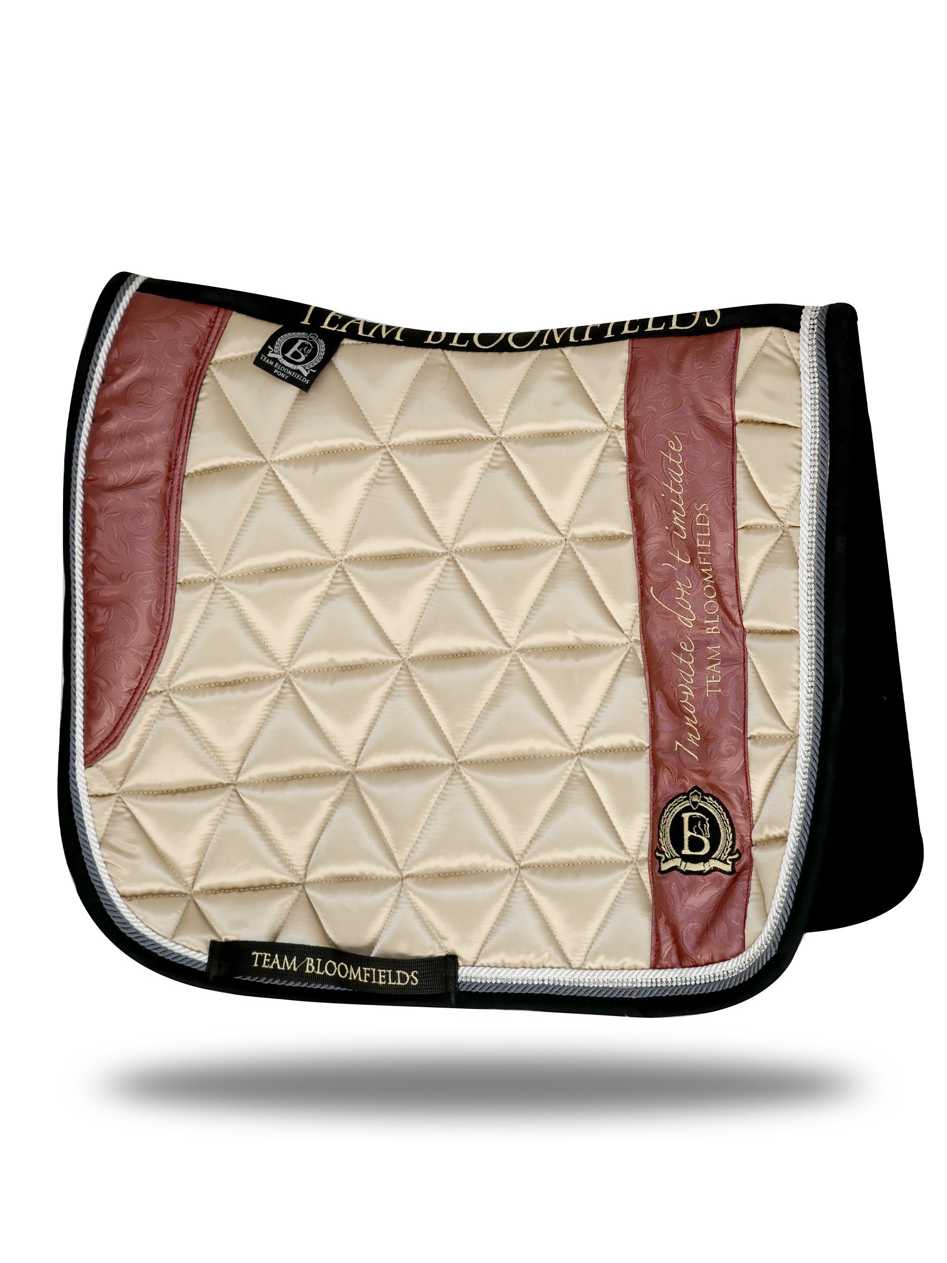 Saddle Pad - Cream With Winter Berry Paisley Dressage