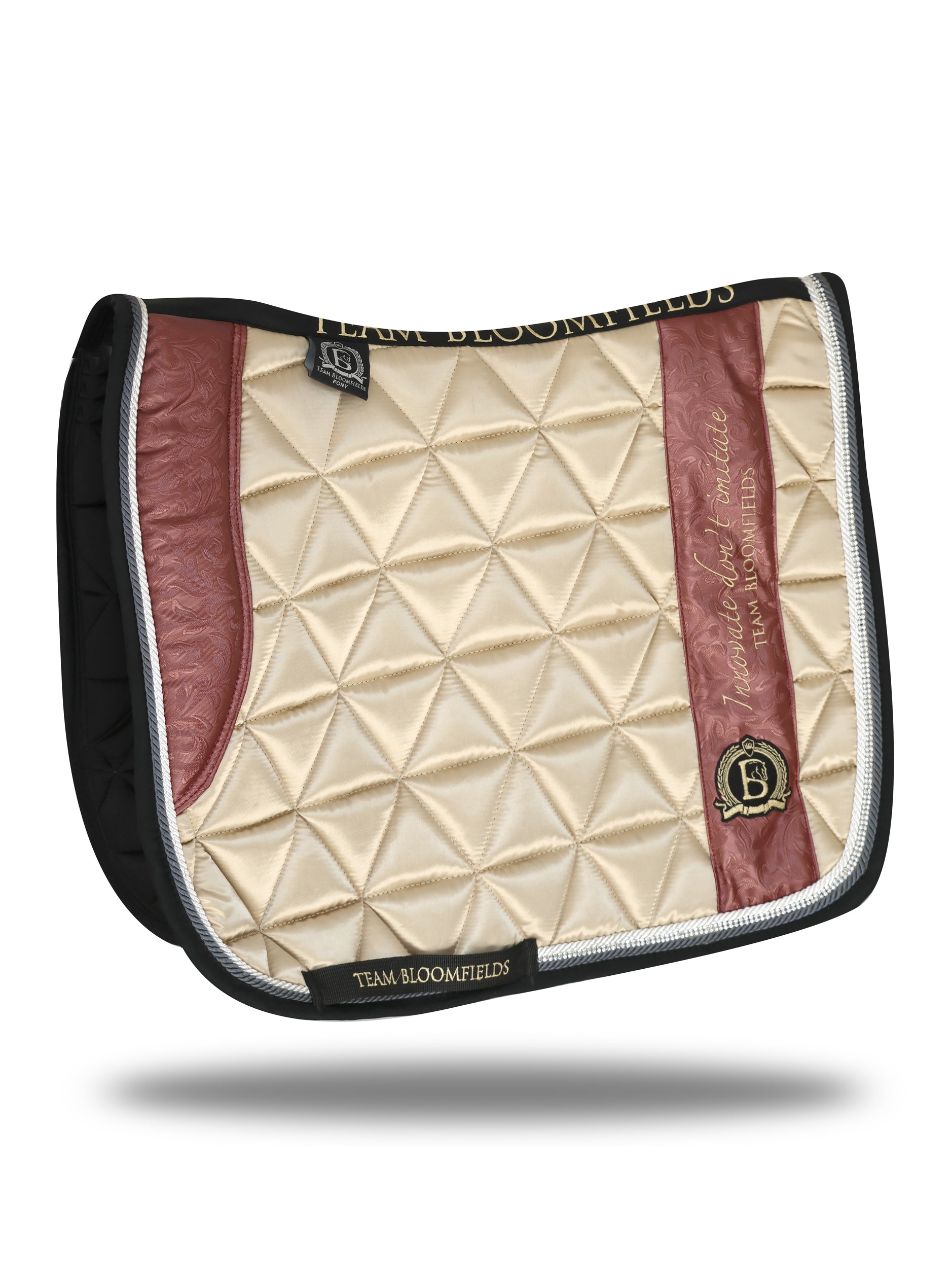 Saddle Pad - Cream With Winter Berry Paisley Dressage