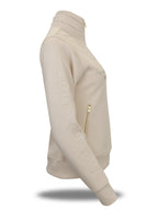 Sade in Winter White with Quarter Zip Top