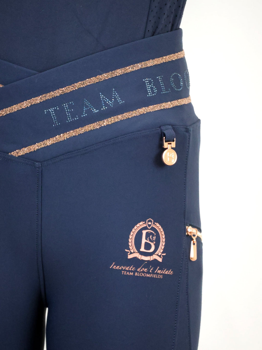 Kids Celeste Navy Crystal leggings