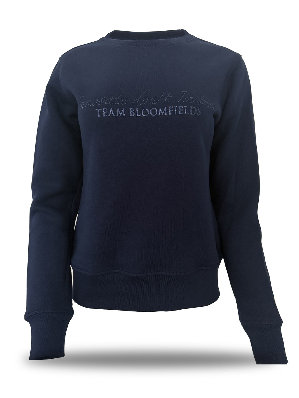 Kids Summer Navy & Navy Rhinestones Crew Neck Top