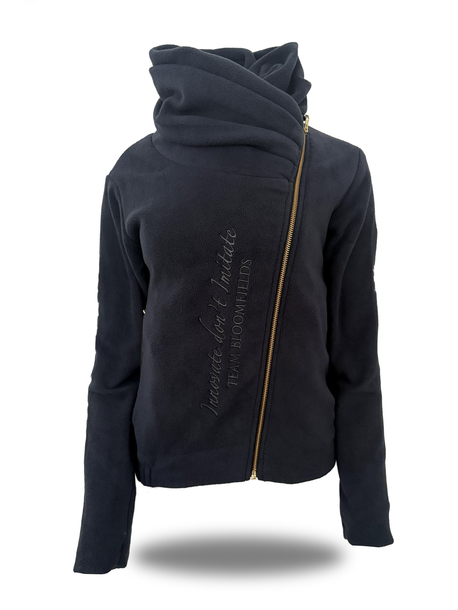 Kids Selena Black Fleece Jacket